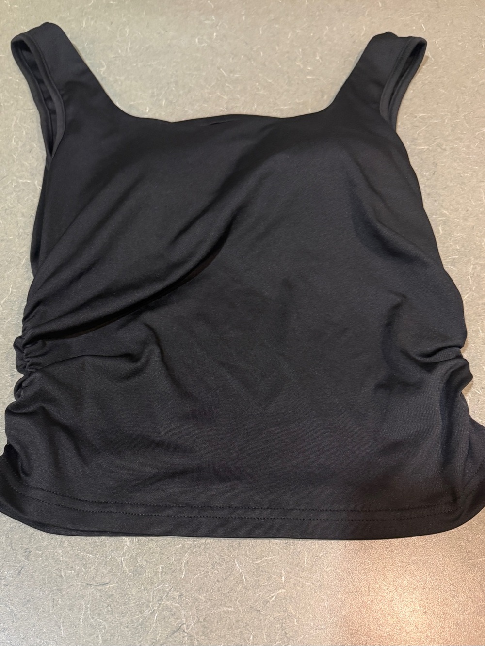 Black Women's Tank Top - Classic Scoop Neck with bra cups
